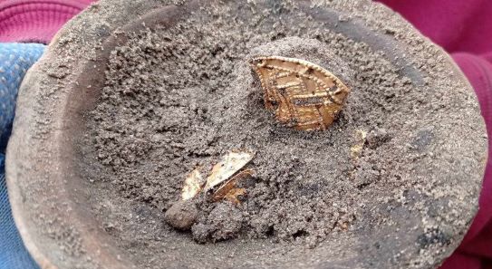 У Білій Церкві на Київщині археологи знайшли скарб із золота і перламутру часів козацької Гетьманщини